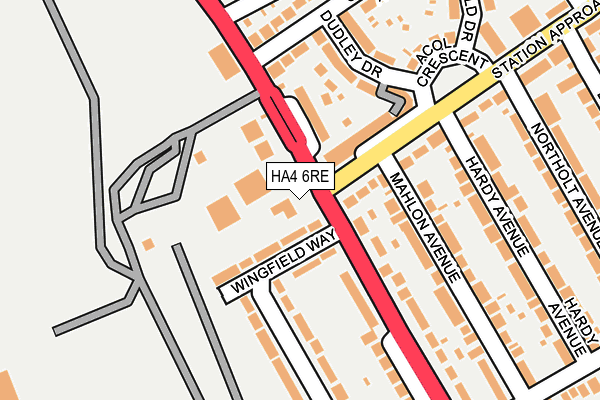 HA4 6RE map - OS OpenMap – Local (Ordnance Survey)