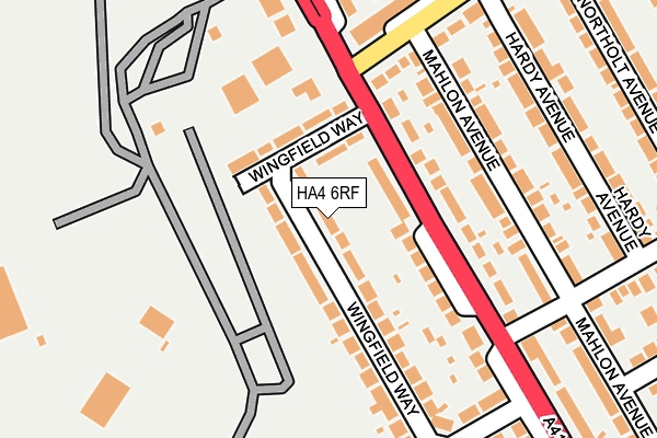 HA4 6RF map - OS OpenMap – Local (Ordnance Survey)