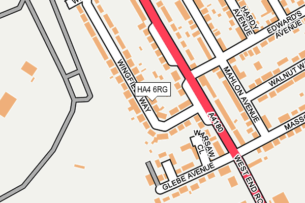 HA4 6RG map - OS OpenMap – Local (Ordnance Survey)