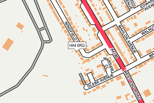 HA4 6RQ map - OS OpenMap – Local (Ordnance Survey)