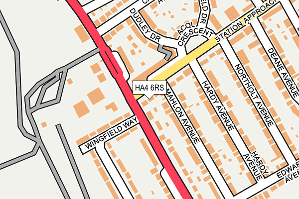 HA4 6RS map - OS OpenMap – Local (Ordnance Survey)