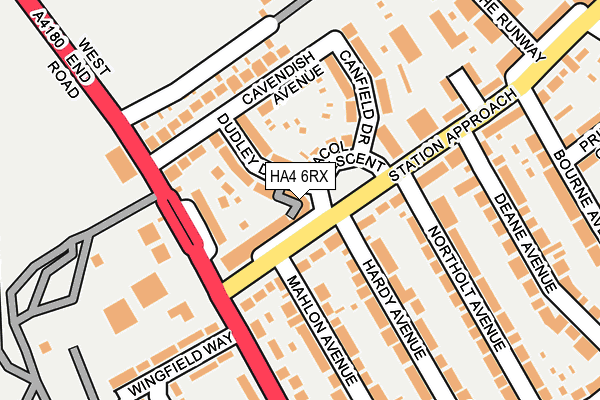 HA4 6RX map - OS OpenMap – Local (Ordnance Survey)