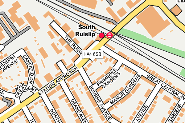 HA4 6SB map - OS OpenMap – Local (Ordnance Survey)