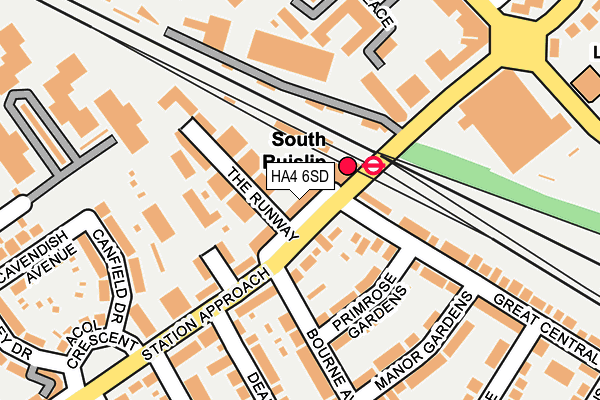 HA4 6SD map - OS OpenMap – Local (Ordnance Survey)
