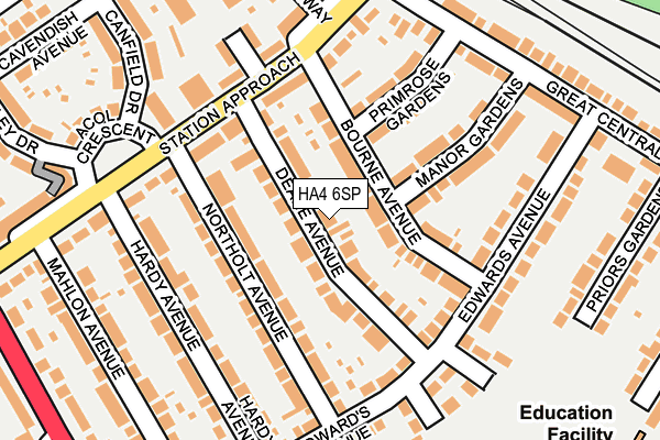 HA4 6SP map - OS OpenMap – Local (Ordnance Survey)