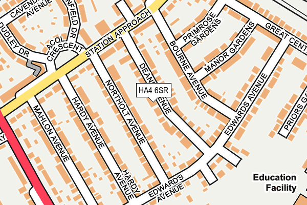 HA4 6SR map - OS OpenMap – Local (Ordnance Survey)