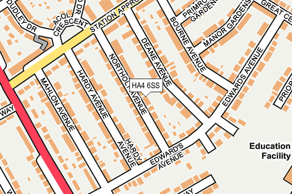 HA4 6SS map - OS OpenMap – Local (Ordnance Survey)