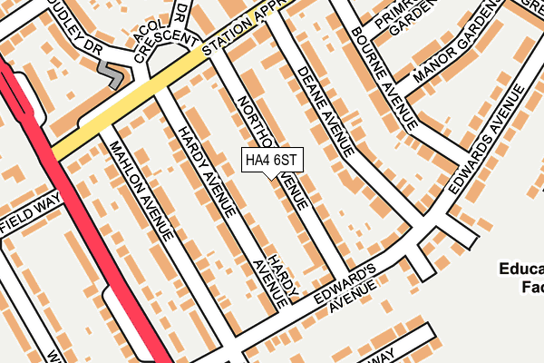 HA4 6ST map - OS OpenMap – Local (Ordnance Survey)