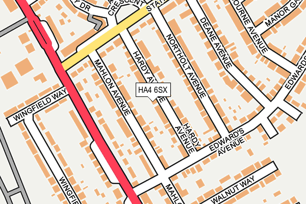 HA4 6SX map - OS OpenMap – Local (Ordnance Survey)