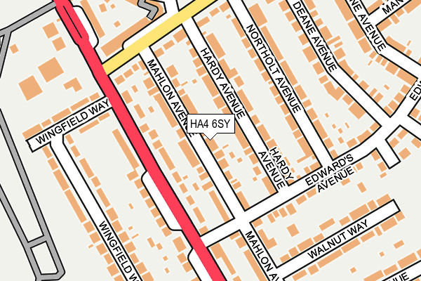 HA4 6SY map - OS OpenMap – Local (Ordnance Survey)