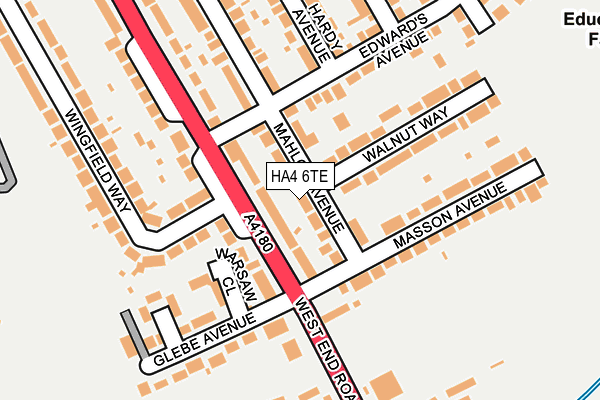 HA4 6TE map - OS OpenMap – Local (Ordnance Survey)