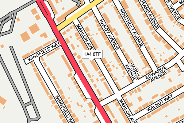HA4 6TF map - OS OpenMap – Local (Ordnance Survey)