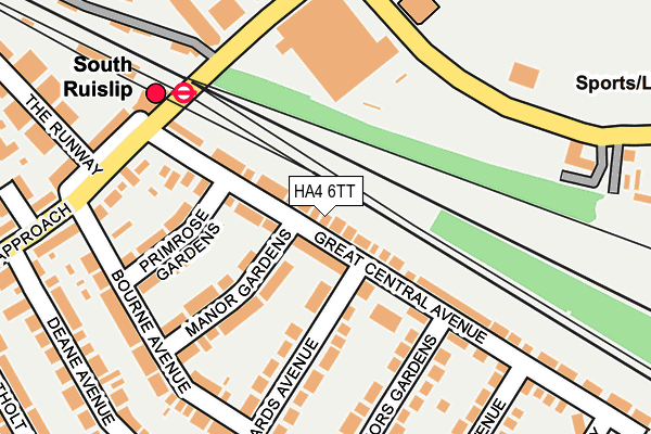 HA4 6TT map - OS OpenMap – Local (Ordnance Survey)
