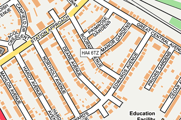 HA4 6TZ map - OS OpenMap – Local (Ordnance Survey)