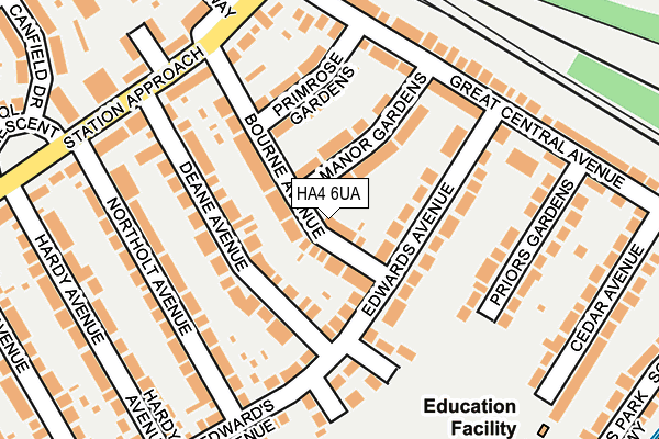 HA4 6UA map - OS OpenMap – Local (Ordnance Survey)