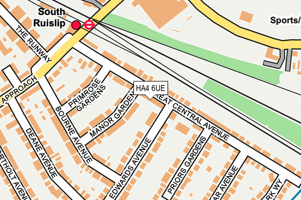 HA4 6UE map - OS OpenMap – Local (Ordnance Survey)