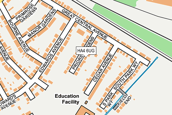 HA4 6UG map - OS OpenMap – Local (Ordnance Survey)