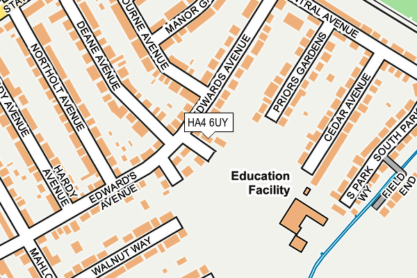 HA4 6UY map - OS OpenMap – Local (Ordnance Survey)