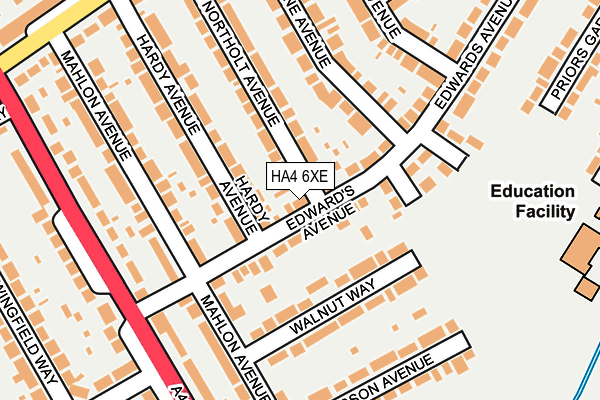 HA4 6XE map - OS OpenMap – Local (Ordnance Survey)