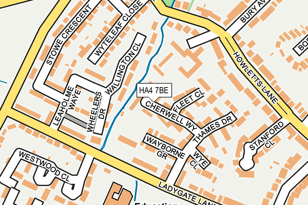 HA4 7BE map - OS OpenMap – Local (Ordnance Survey)