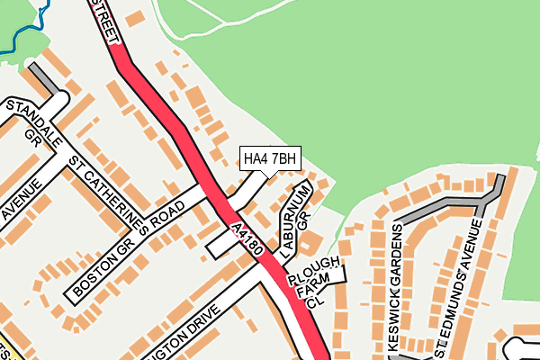 HA4 7BH map - OS OpenMap – Local (Ordnance Survey)