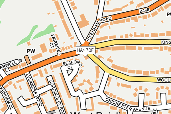 HA4 7DF map - OS OpenMap – Local (Ordnance Survey)