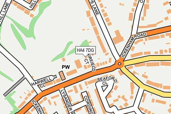 HA4 7DG map - OS OpenMap – Local (Ordnance Survey)