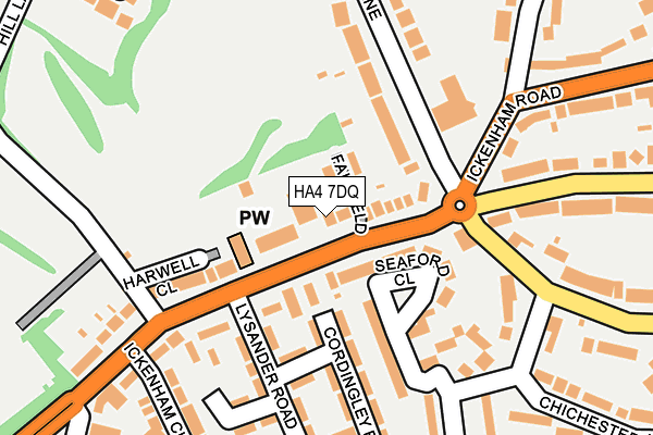 HA4 7DQ map - OS OpenMap – Local (Ordnance Survey)