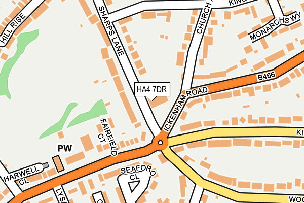 HA4 7DR map - OS OpenMap – Local (Ordnance Survey)