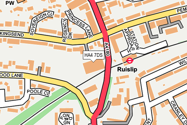 HA4 7DS map - OS OpenMap – Local (Ordnance Survey)