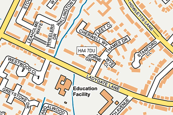HA4 7DU map - OS OpenMap – Local (Ordnance Survey)