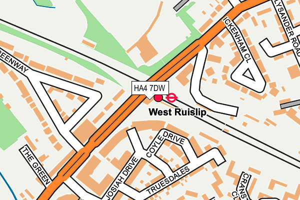 HA4 7DW map - OS OpenMap – Local (Ordnance Survey)