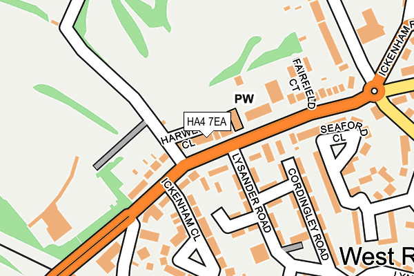 HA4 7EA map - OS OpenMap – Local (Ordnance Survey)