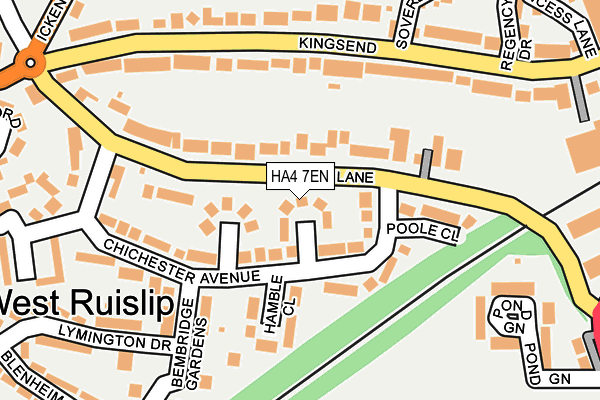 HA4 7EN map - OS OpenMap – Local (Ordnance Survey)