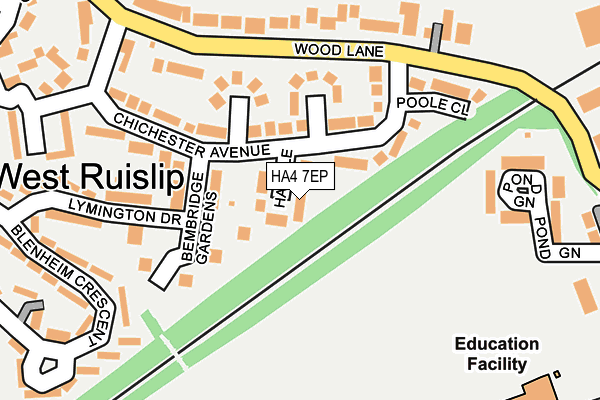 HA4 7EP map - OS OpenMap – Local (Ordnance Survey)