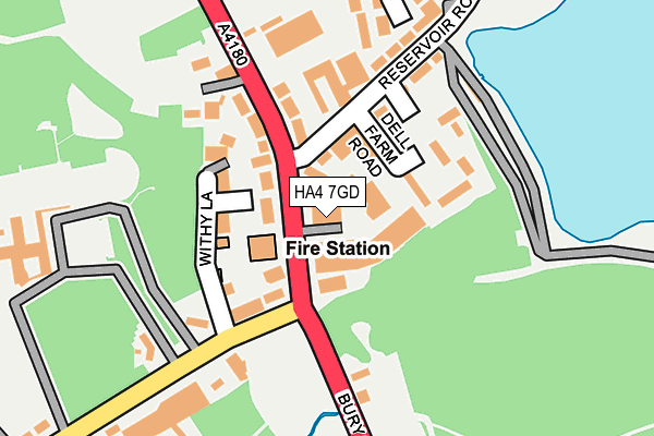 HA4 7GD map - OS OpenMap – Local (Ordnance Survey)