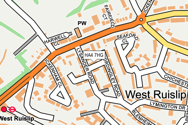 HA4 7HG map - OS OpenMap – Local (Ordnance Survey)