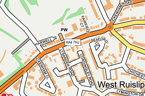HA4 7HJ map - OS OpenMap – Local (Ordnance Survey)