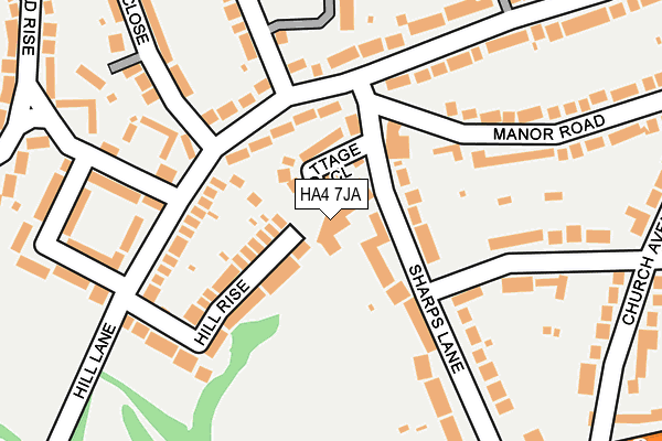 HA4 7JA map - OS OpenMap – Local (Ordnance Survey)