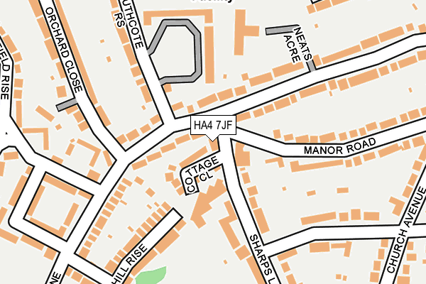 HA4 7JF map - OS OpenMap – Local (Ordnance Survey)