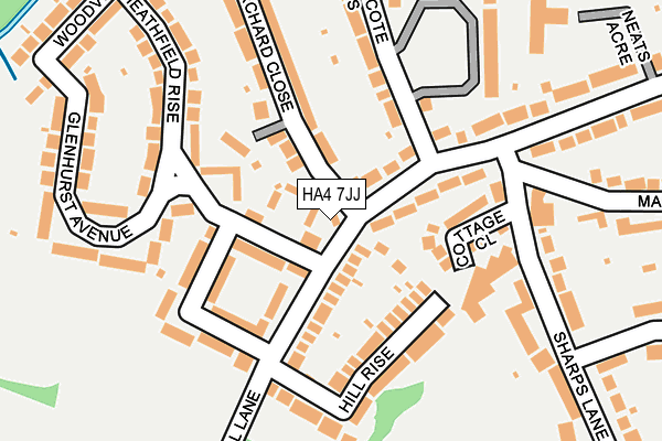 HA4 7JJ map - OS OpenMap – Local (Ordnance Survey)