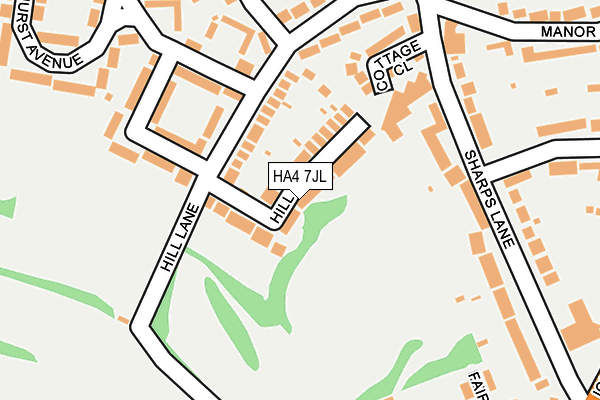 HA4 7JL map - OS OpenMap – Local (Ordnance Survey)