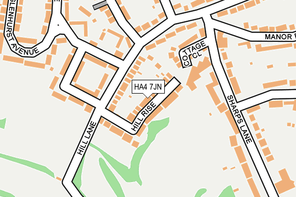 HA4 7JN map - OS OpenMap – Local (Ordnance Survey)