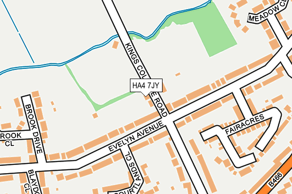 HA4 7JY map - OS OpenMap – Local (Ordnance Survey)