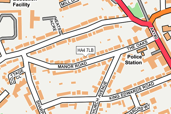 HA4 7LB map - OS OpenMap – Local (Ordnance Survey)