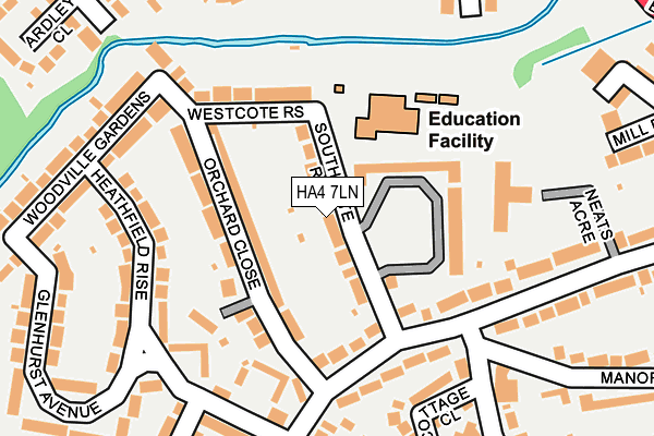 HA4 7LN map - OS OpenMap – Local (Ordnance Survey)