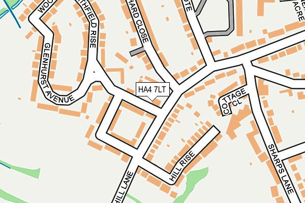 HA4 7LT map - OS OpenMap – Local (Ordnance Survey)
