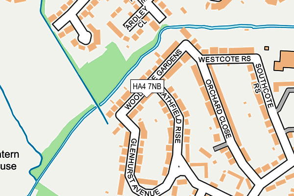 HA4 7NB map - OS OpenMap – Local (Ordnance Survey)