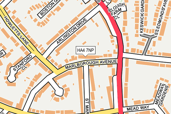HA4 7NP map - OS OpenMap – Local (Ordnance Survey)