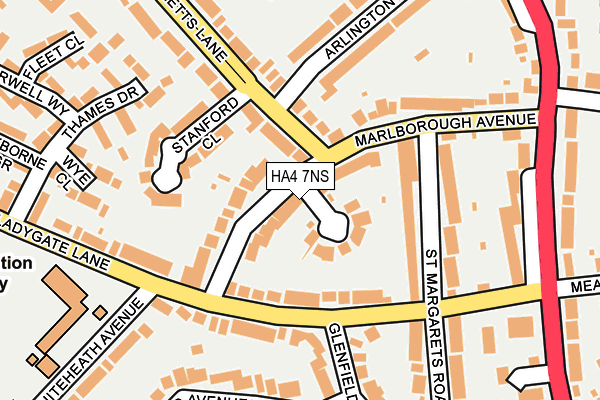 HA4 7NS map - OS OpenMap – Local (Ordnance Survey)